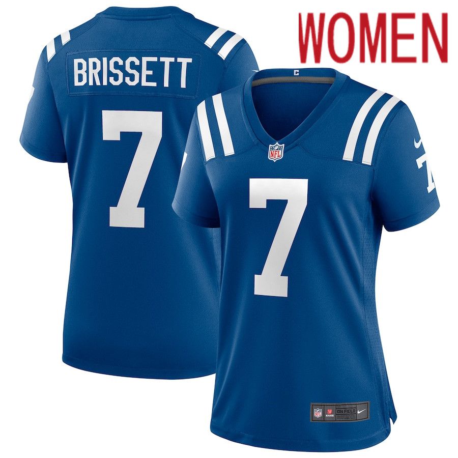 Women Indianapolis Colts #7 Jacoby Brissett Nike Royal Game Player NFL Jersey->women nfl jersey->Women Jersey